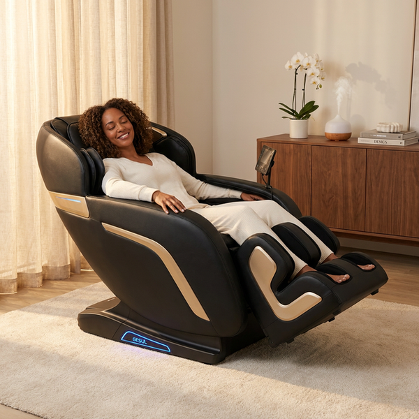 Massage Chair Designed for Full-Body Recovery, SL-Track 4D Rollers, Dual-Zone Heat, Air Compression System