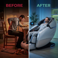 AetherRelax Quantum Massage Chair — Before & After