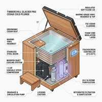 Cedar Cold Plunge Built for Recovery, 304 Stainless Steel, Soft-Close Lid, Whisper-Quiet Operation — How It Works