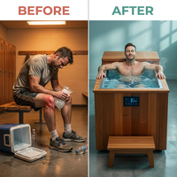 TimberChill Glacier Pro Cedar Cold Plunge — Before & After
